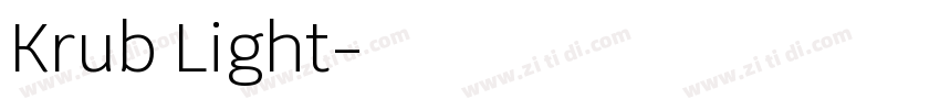 Krub Light字体转换